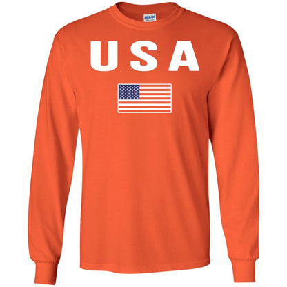 Usa T-shirt America United States Orange