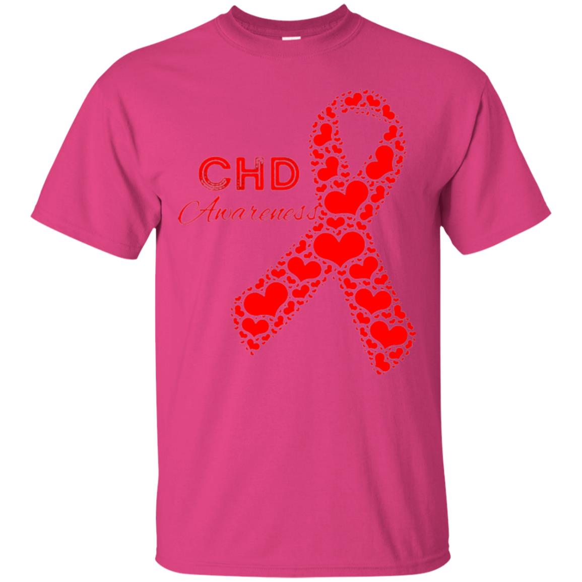 Chd Congenital Heart Defect Awareness T-shirt National Wear Red Heliconia