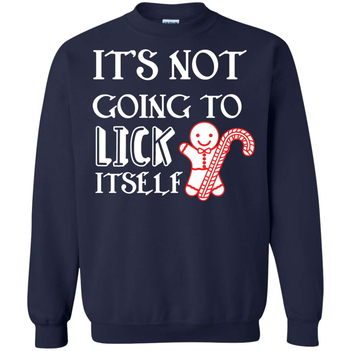 Christmas T-Shirt It's Not Going To Lick Itself Navy