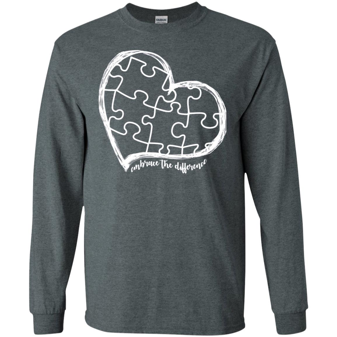 Autism Awareness Embrace Differences Shirt Dark Heather