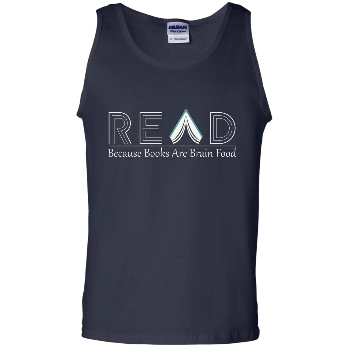Read Because Books Are Brain Food Books Lovers Shirt Navy