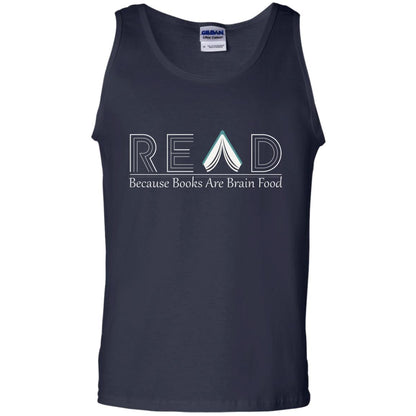 Read Because Books Are Brain Food Books Lovers Shirt Navy
