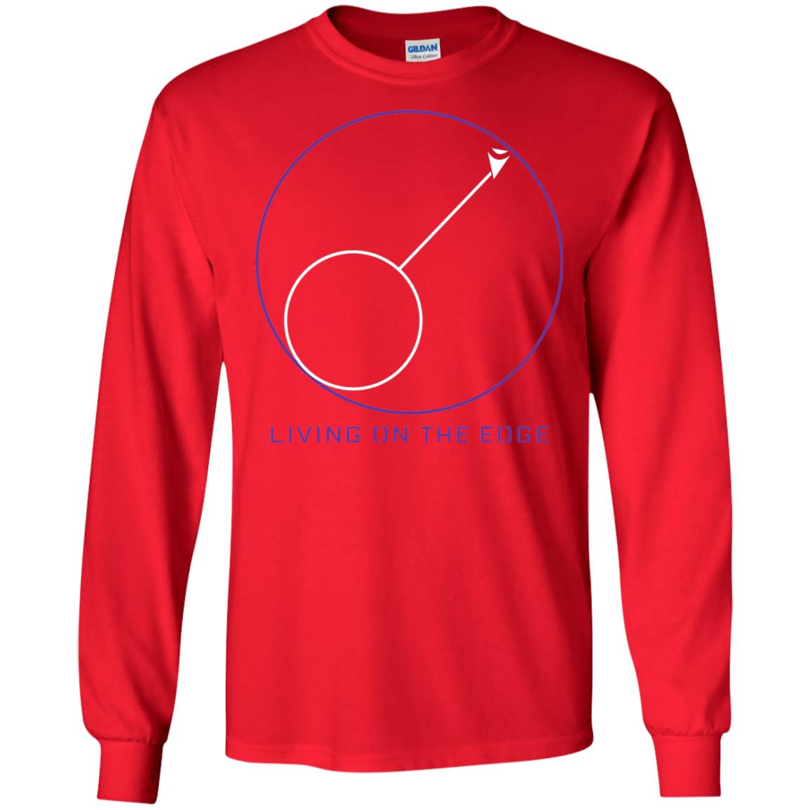 Gamer T-shirt Living On The Edge Run From The Storm Red