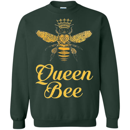 Bee Lover T-shirt Queen Bee Crown T-shirt Forest Green