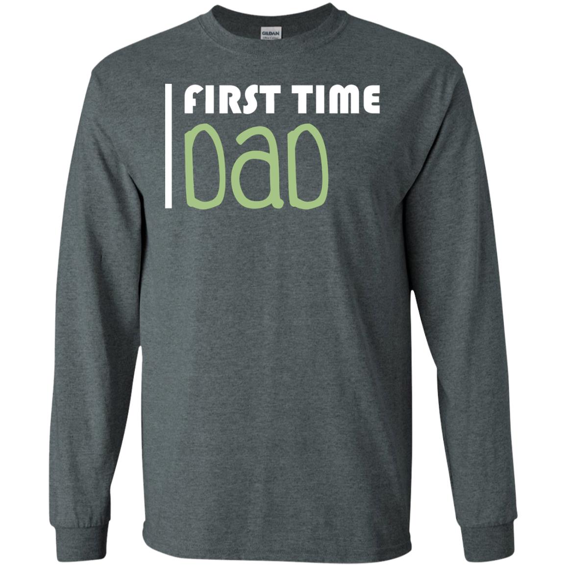 First Time Dad New Dad Shirt Dark Heather