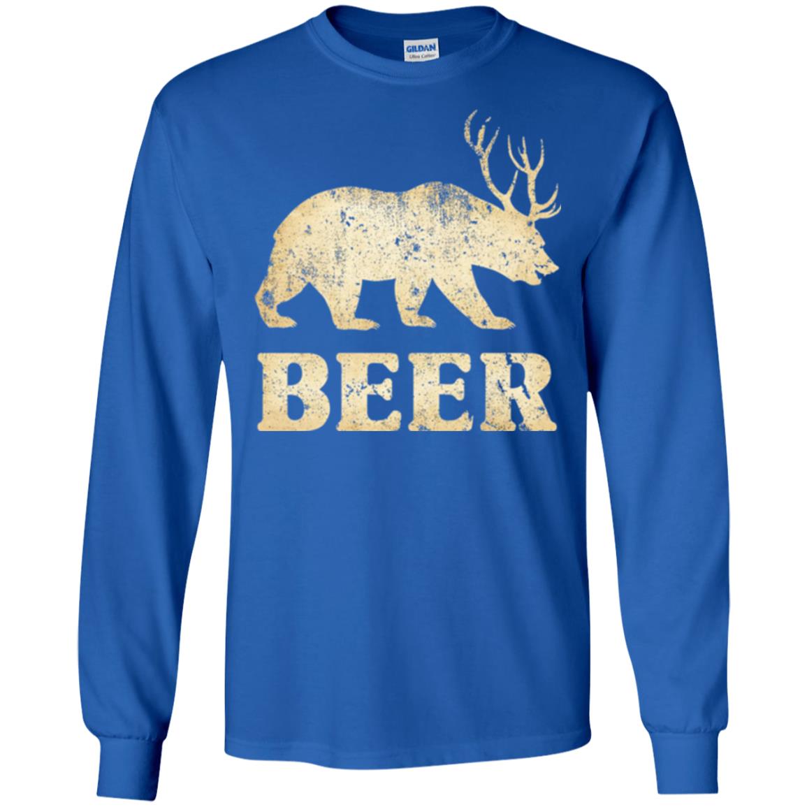 Beer T-shirt Vintage Bear Deer Royal