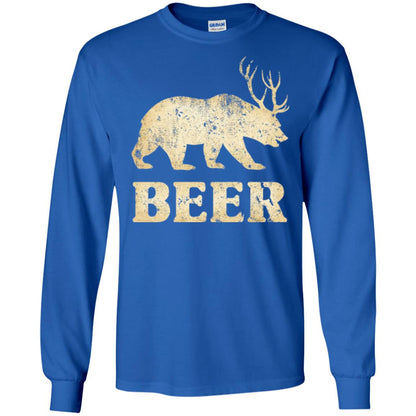 Beer T-shirt Vintage Bear Deer Royal