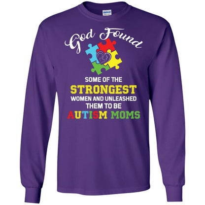 And Unleashed Them To Be Autism Moms Autism Shirt For Mom Purple