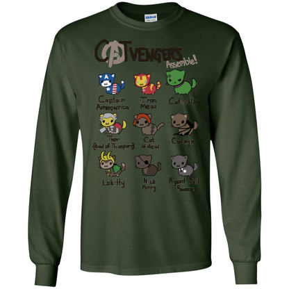 Catvengers Cat Lover Shirt Forest Green