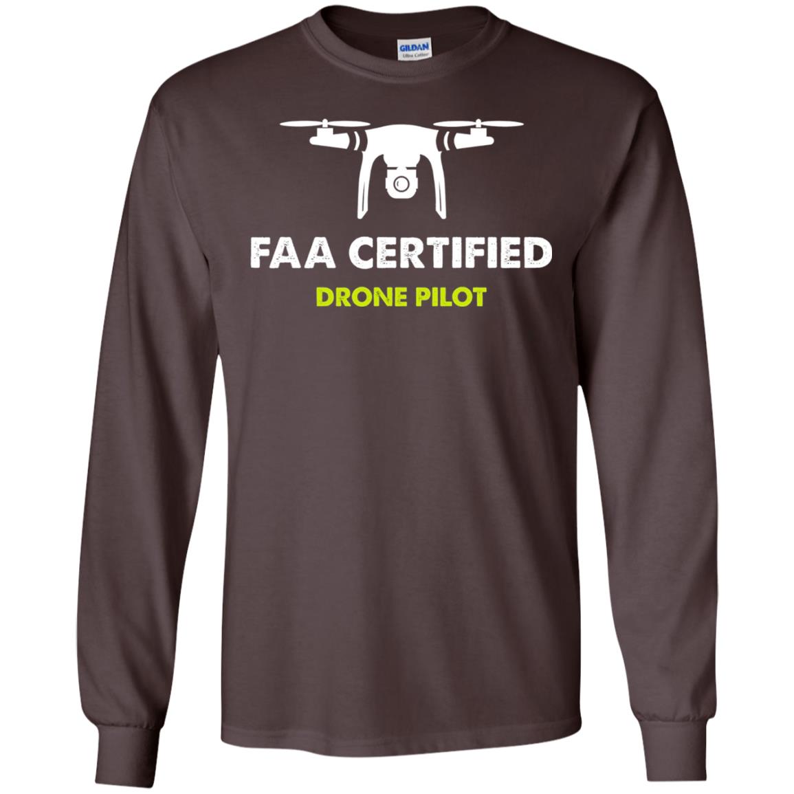 Faa Certified Drone Pilot T-shirt Dark Chocolate