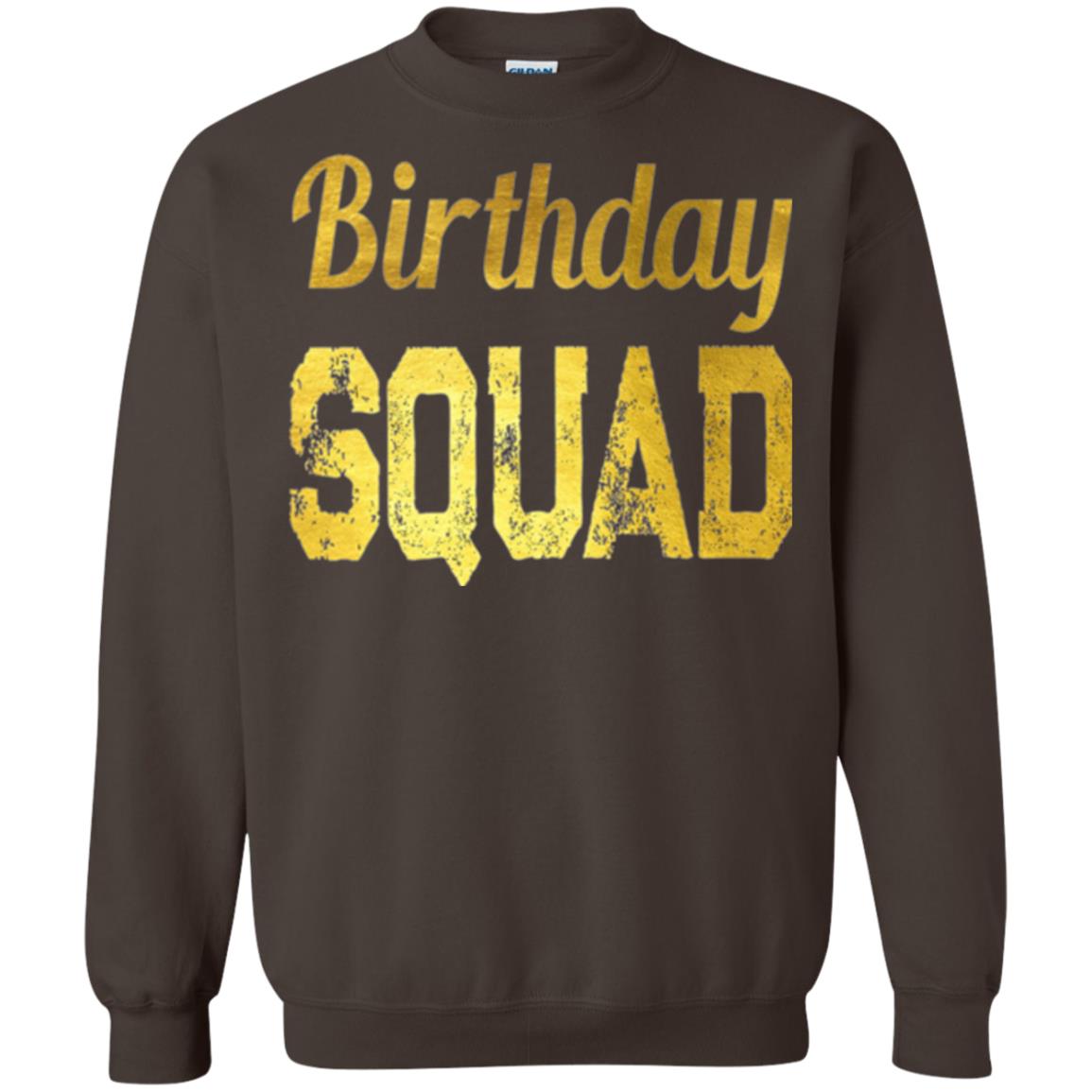 Birthday Squad Gold T-shirt Dark Chocolate