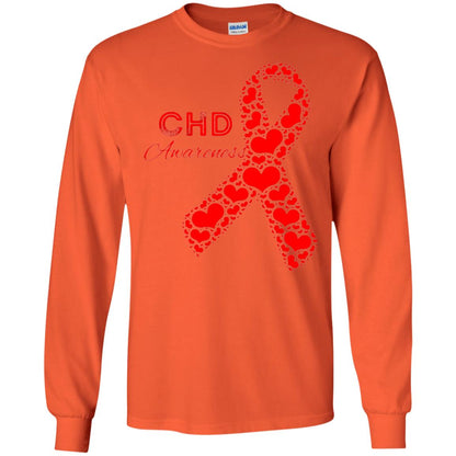 Chd Congenital Heart Defect Awareness T-shirt National Wear Red Orange