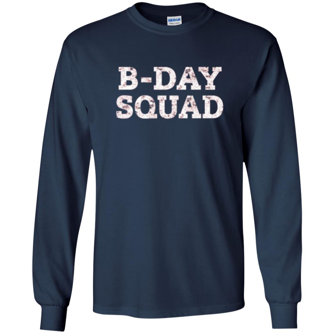 B-day Squad Birthday Party T-shirt Navy