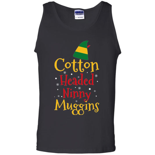 Funny Elf T-shirt Cotton Headed Ninny Muggins Black