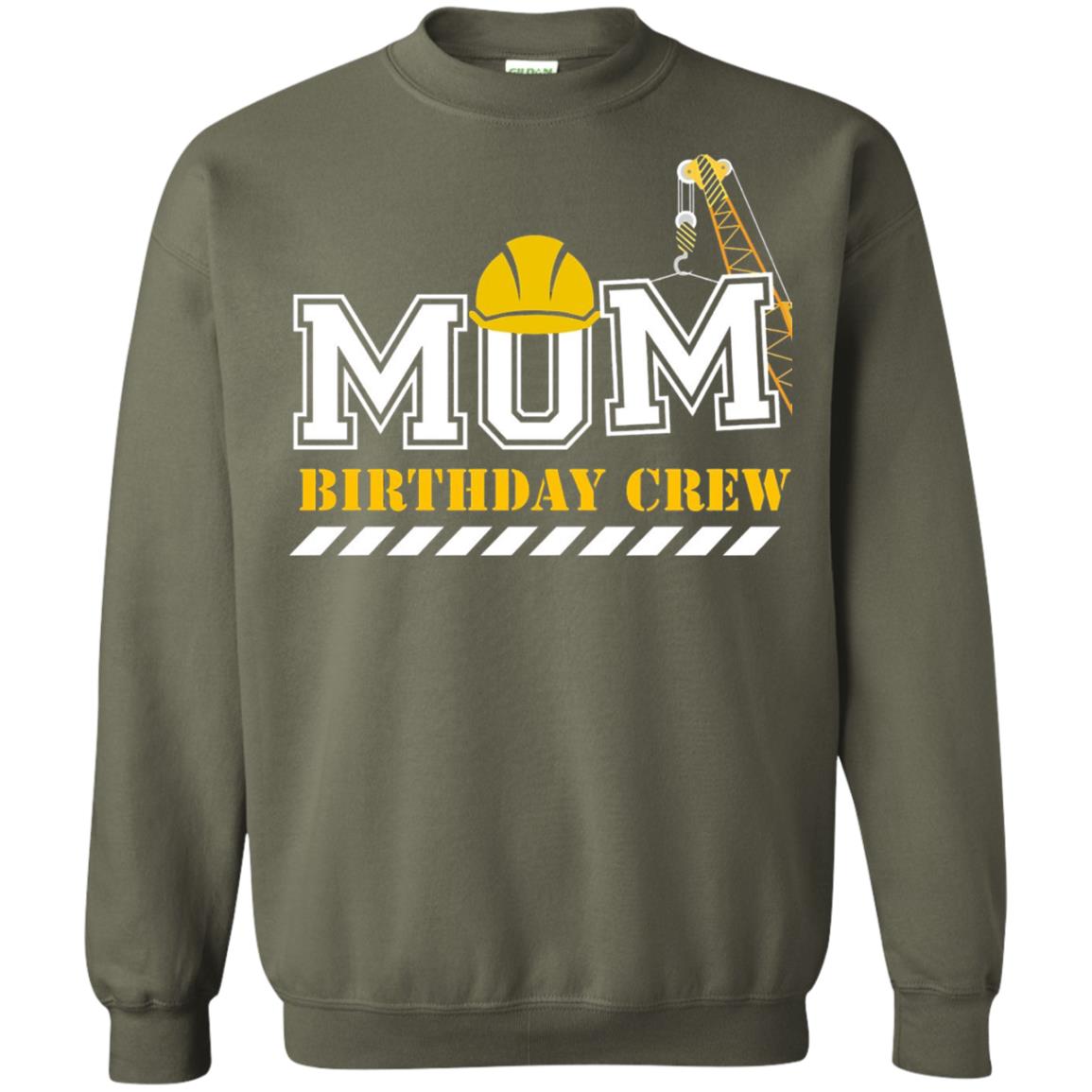 Mom Birthday Crew Mommy T-shirt Military Green