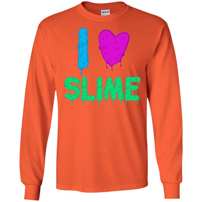 I Love Slime T-shirt Slime Lovers Orange