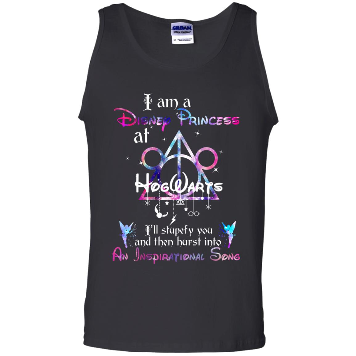I Am A Disney Pricess At Hogwarts Harry Potter Shirt= G220 Gildan 100% Cotton Tank Top Black