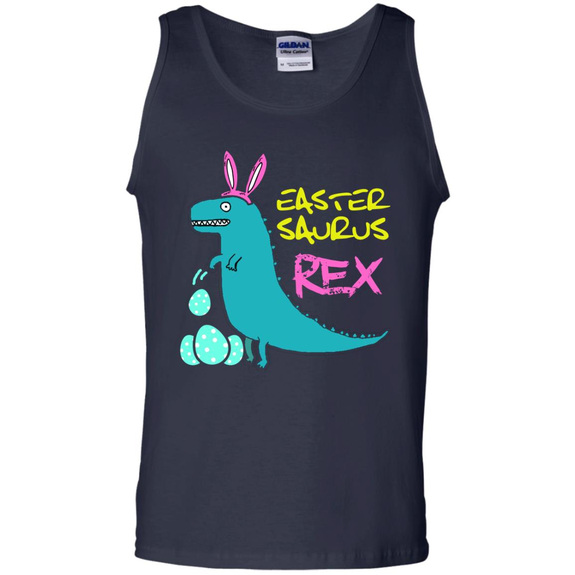 Easter Saurus Trex Bunny Dinosaur T-shirt Navy