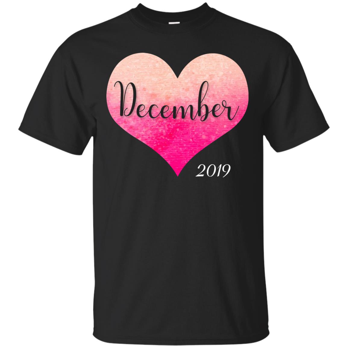 Pregnancy Reveal Announcement Party December 2019 Shirt Black