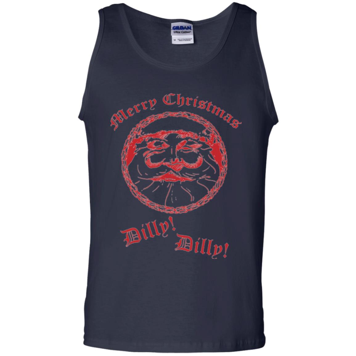 Christmas T-shirt Santa Merry Christmas Dilly Dilly Navy