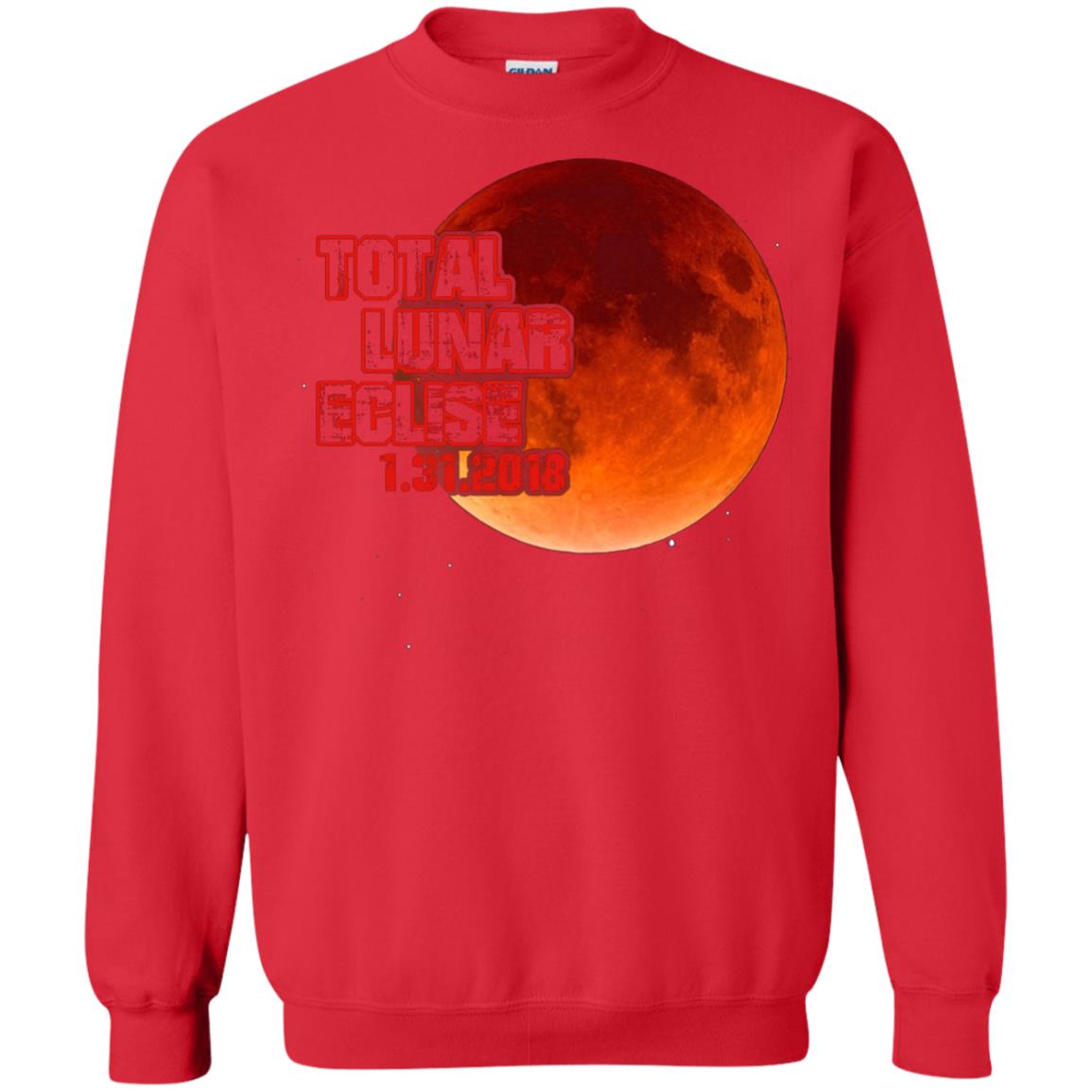 Blood Moon T-shirt Total Lunar Eclipse 1.31.2018 Red