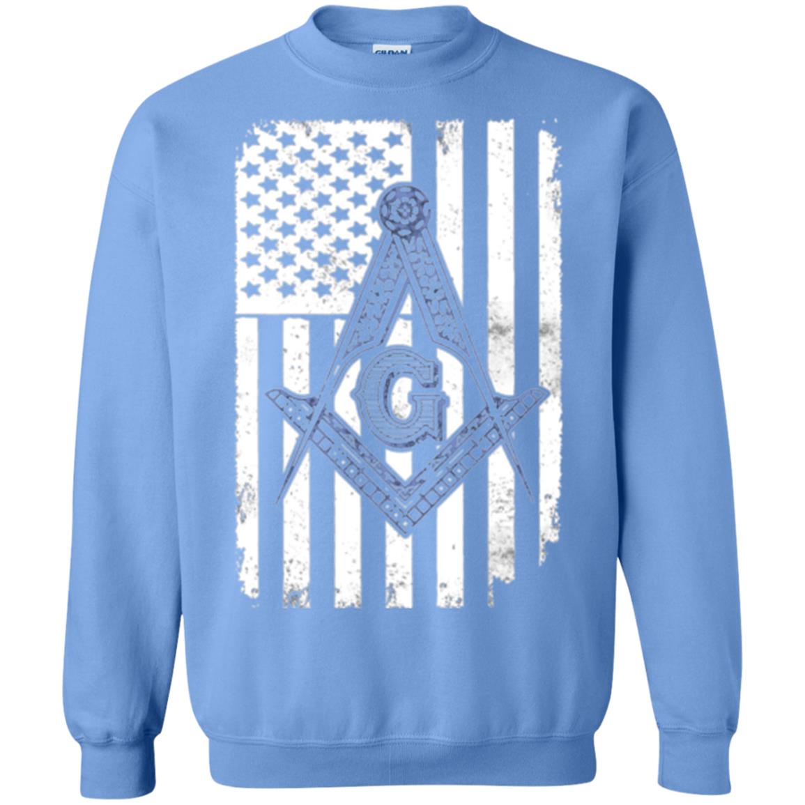 Freemason Usa Flag Logo Freemasonry America T-shirt Carolina Blue