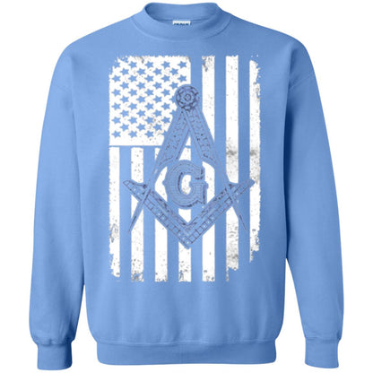 Freemason Usa Flag Logo Freemasonry America T-shirt Carolina Blue