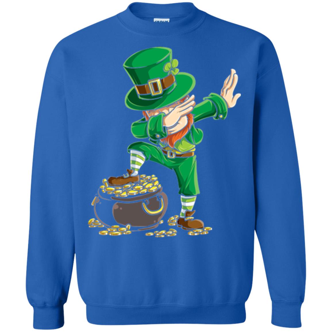 Dabbing Leprechaun Saint Patrick's Day T-shirt Royal