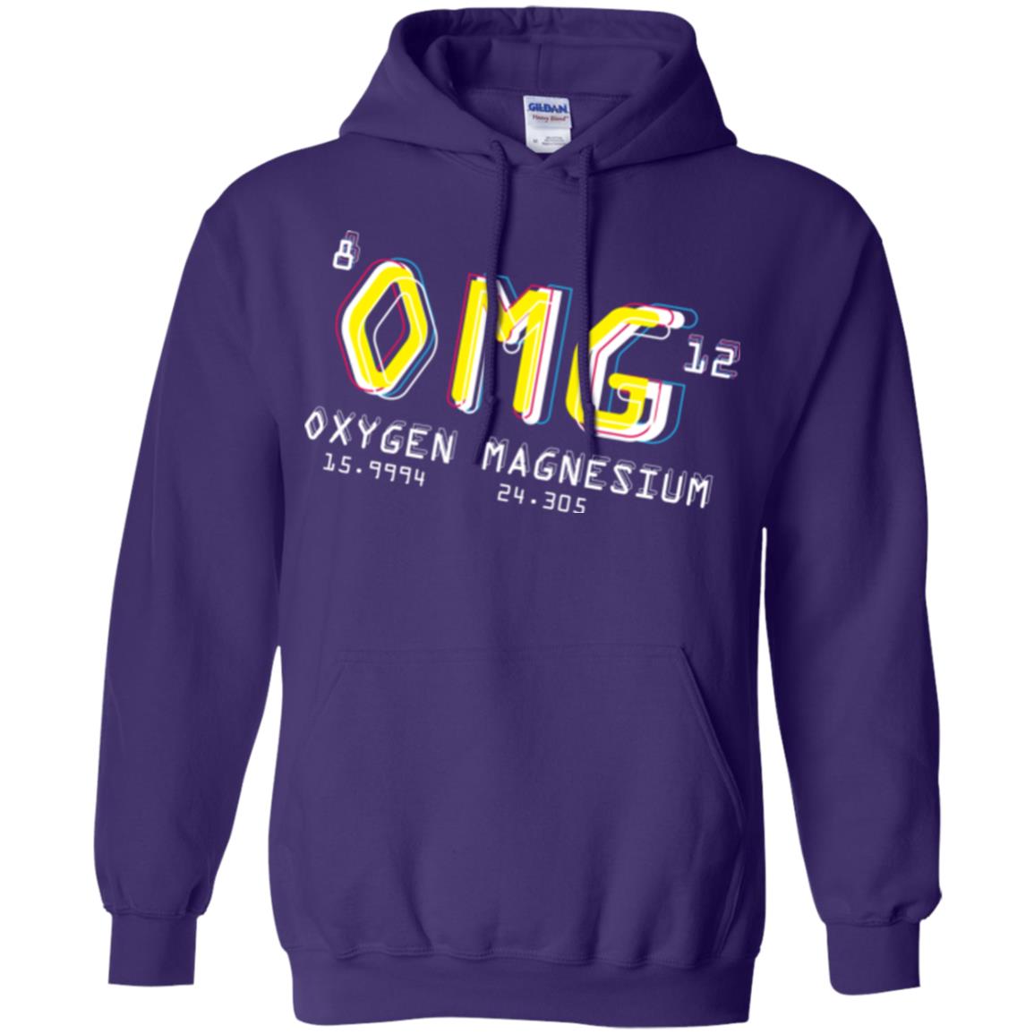 Funny Science Class T-shirt Omg Oxygen Magnesium Purple