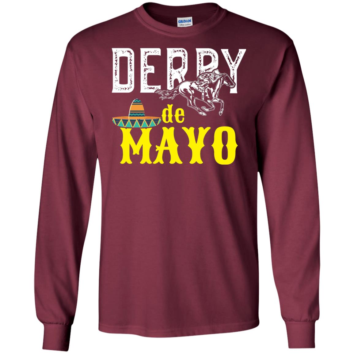 Cinco Derby De Mayo Horse Race Shirt Maroon