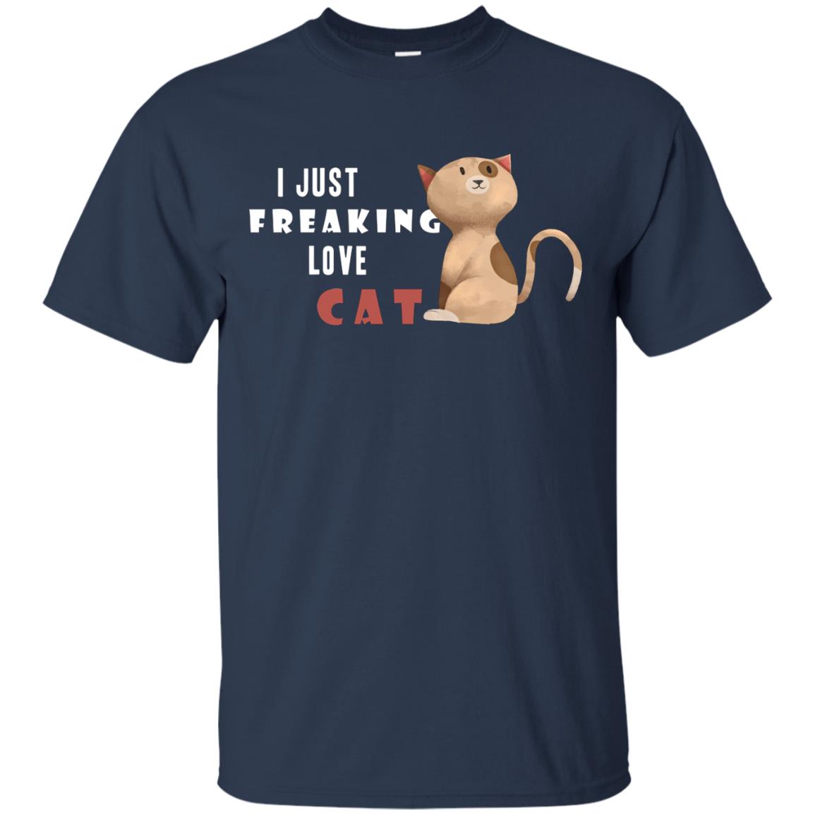 I Just Freaking Love Cat Shirt Navy