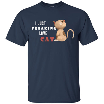 I Just Freaking Love Cat Shirt Navy