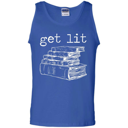 Merry Christmas T-shirt Get Lit Design With Books Royal