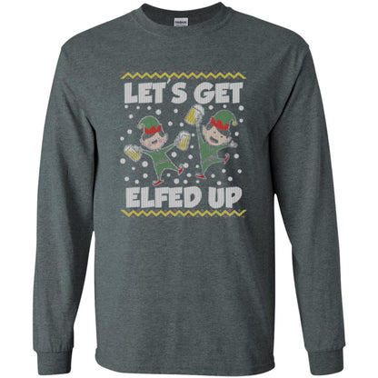 Christmas T-shirt Let_s Get Elfed Up Dark Heather