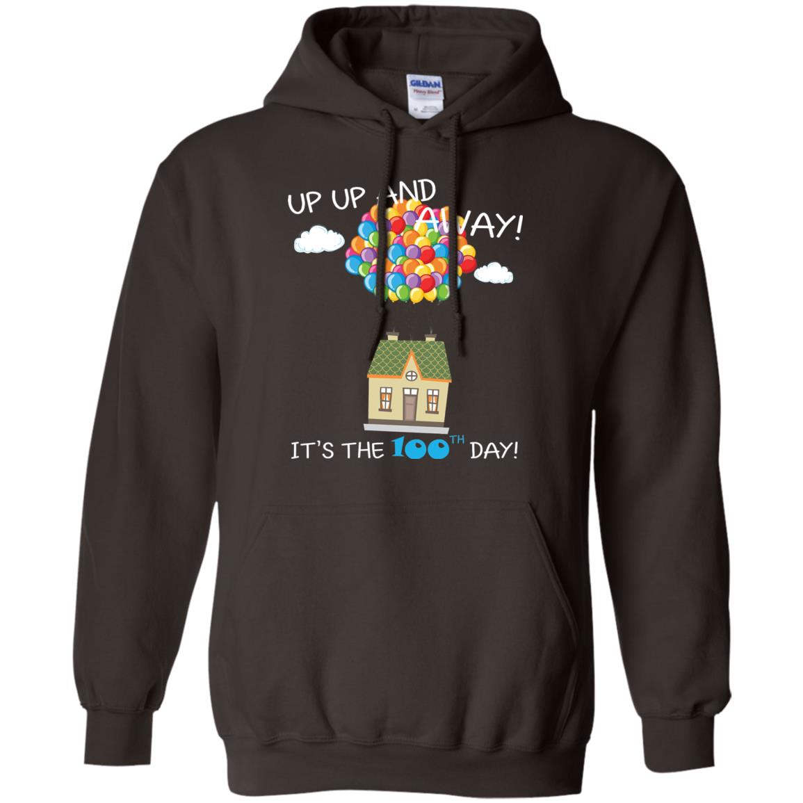 Kindgarten Teacher T-shirt Balloon One Hundred Days Of School Dark Chocolate