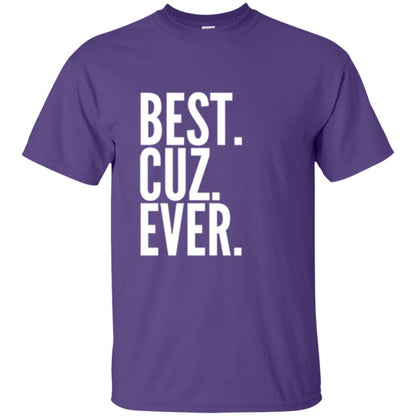 Family T-shirt Best Cuz Ever Purple