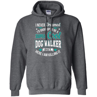 Funny Dog Walker T-shirt Super Cool Dog Walker Dark Heather