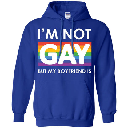 I_m Not Gay But My Boyfriend Is Lgbt Shirt Royal