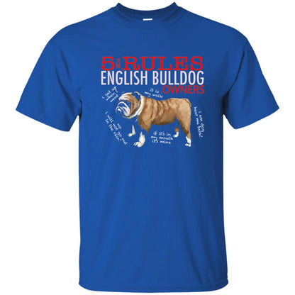 5 Rules For English Bulldog Owners Dog Lover Shirt Royal