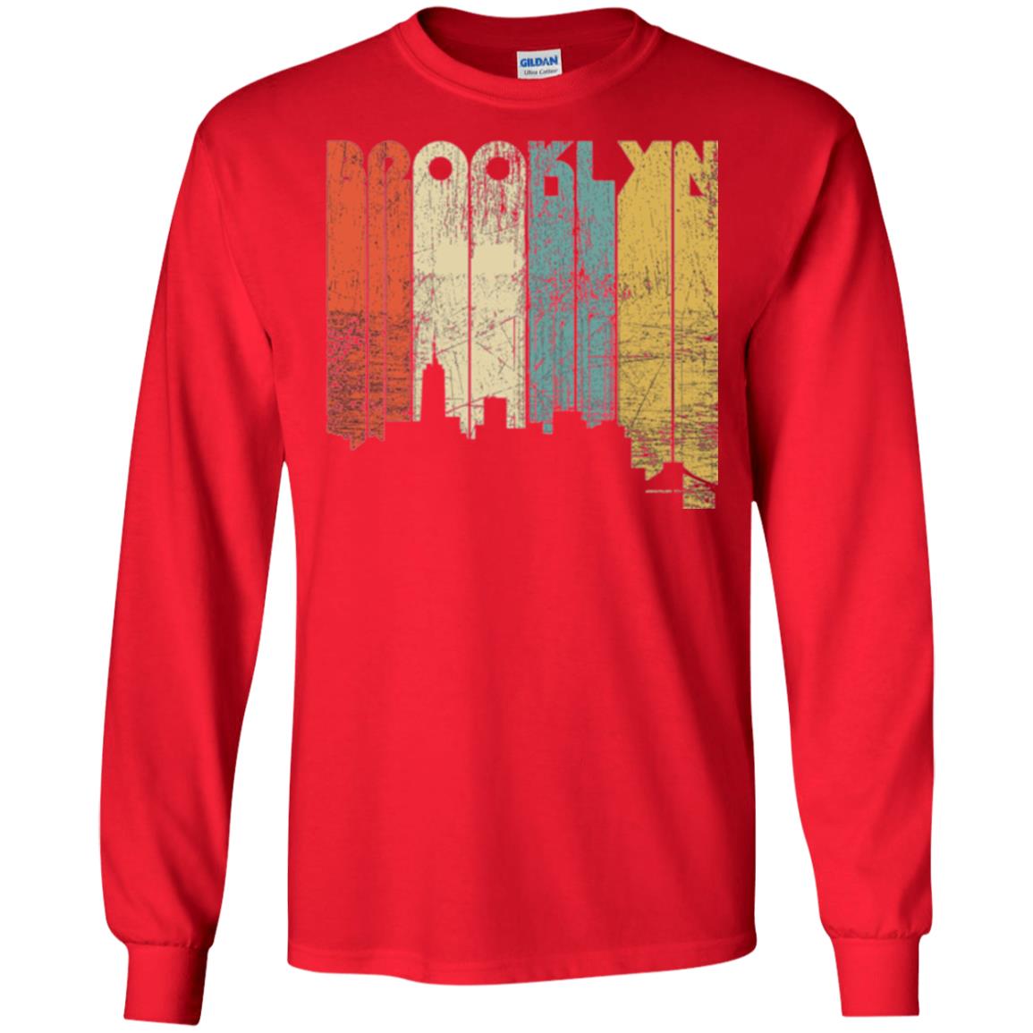 Brooklyn City New York State Vintage T-shirt Red