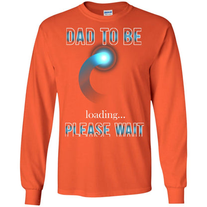 Daddy T-shirt Dad To Be Loading Please Wait Orange