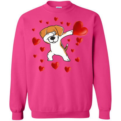 Valentines Day T-shirt Dabbing Dog Heliconia