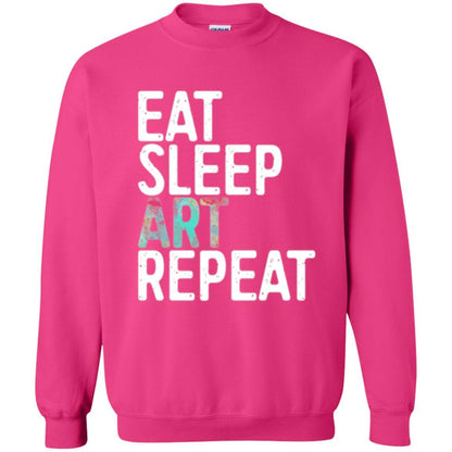 Artist T-shirt Eat Sleep Art Repeat Heliconia