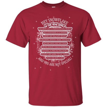 Hey Snowflake In The Real World You Don_t Get A Participation Trophy Military T-shirt Cardinal