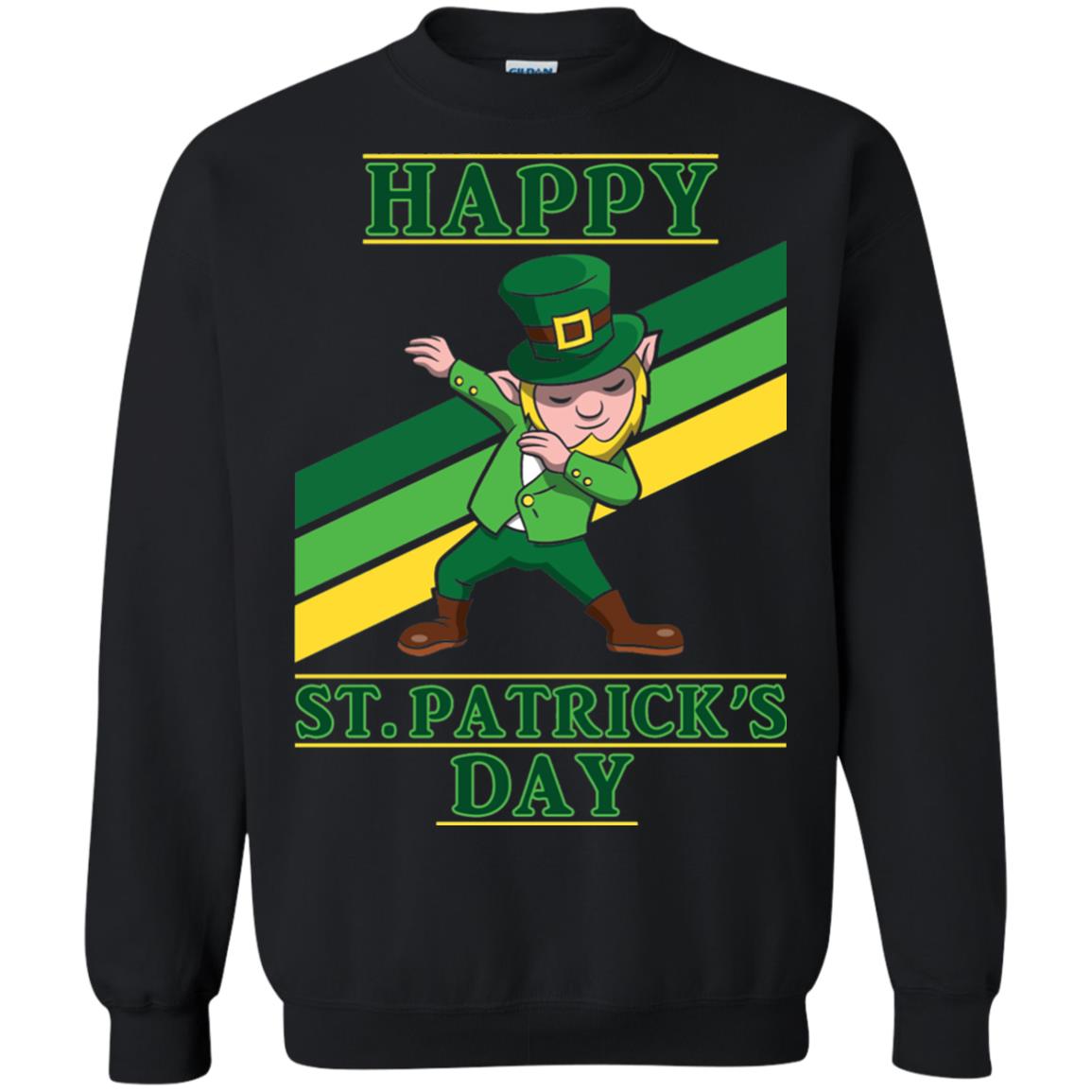 Dabbing Leprechaun Saint Patrick_s Day T-shirt Black