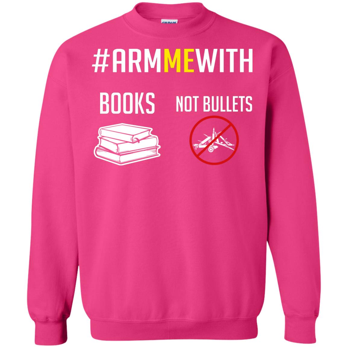 Arm Me With Books Not Bullets Gun Control T-shirt Heliconia