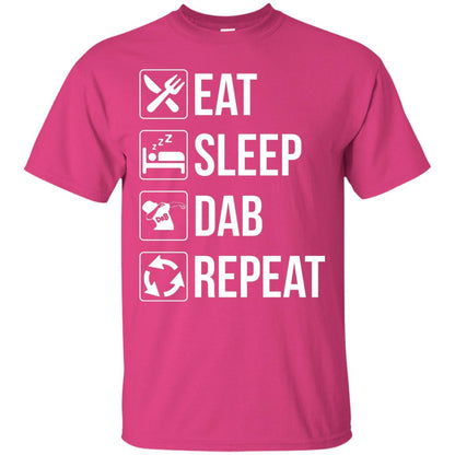 Funny Eat Sleep Dab Repeat T-shirt Heliconia