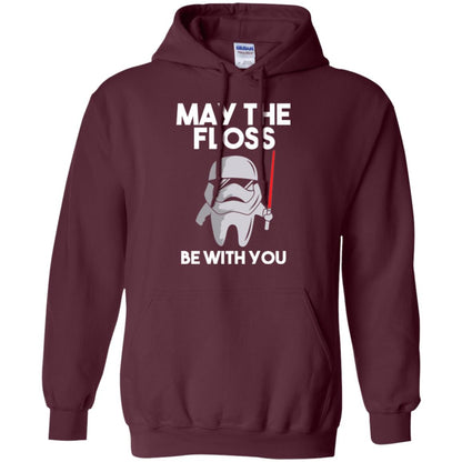 Dentist T-shirt May The Floss Be With You T-shirt Maroon
