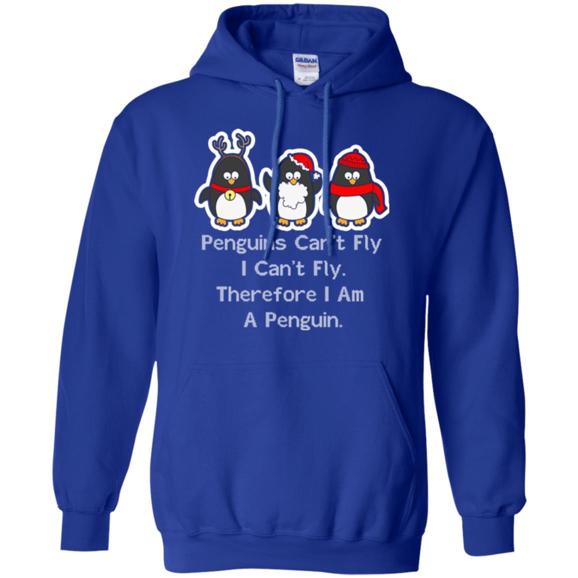 Penguin Lover T-shirt Penguins Can't Fly I Can't Fly Therefore I Am A Penguin Royal