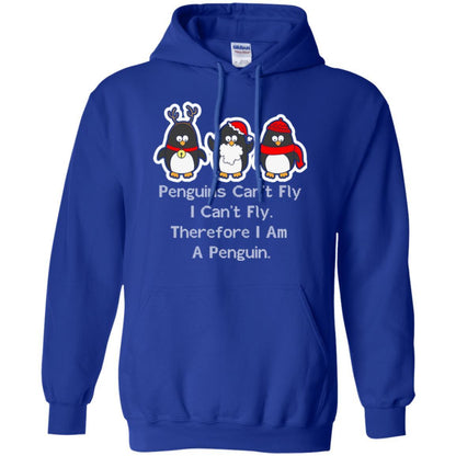 Penguin Lover T-shirt Penguins Can't Fly I Can't Fly Therefore I Am A Penguin Royal